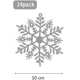 thumbnail image 4 of 24 Uds. De copos de nieve de plástico con purpurina, adornos navideños de copos de nieve, decoraciones navideñas, decoraciones para ventanas Vhermosa LKX-2037-3, 4 of 4