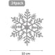 thumbnail image 4 of 24 Uds. De copos de nieve de plástico con purpurina, adornos navideños de copos de nieve, decoraciones navideñas, decoraciones para ventanas Ormromra LKX-2037-3, 4 of 4