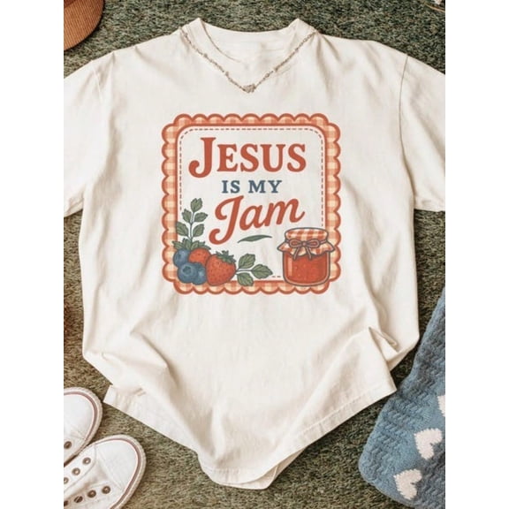 Christian Shirt, Jesus Is My Jam Shirt, Jesus Tee, Bible Verse Shirt, Religious Gift For Mom, Country Faith Graphic Tee