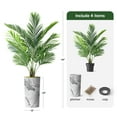 thumbnail image 3 of Artificial Palm Tree in Modern Planter, Fake Areca Tropical Palm Silk Tree for Indoor Outdoor Home Decoration - 66" Overall Tall (Plant Pot Plus Tree), 3 of 5