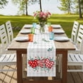 thumbnail image 4 of Table Runners 90 Inches Long Dress Scarves, Valentine's Day Farmhouse Coffee/Dining/Kitchen Table Runner for Living Room, Red Love Heart Eucalyptus Grey Check 13x90 Inch, 4 of 9