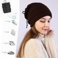 thumbnail image 3 of Fesfesfes USB Heated Knitted Hat And Neck Gaiter Set Winter Warm Heat Up Hat Dual Purpose Scarf Heating Circle Loop Scarf For Men And Women, 3 of 7
