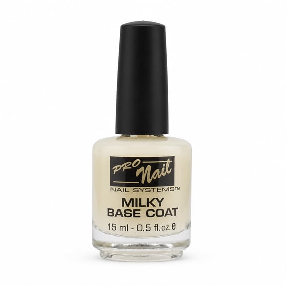 PRONAIL - Milky Base Coat for Nail Polish, 0.5 Oz - Professional Strength, Long Lasting, Manicure and Pedicure, Nail Strengthener, Hardener, Prevents Chipping - Fast Dry