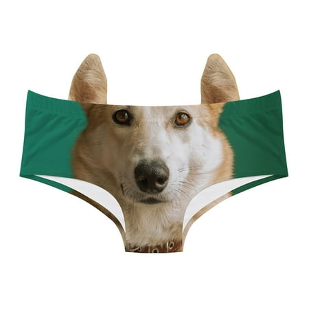 

Sexy Lingerie For Women Womens Lingerie Sexy Ladies Fashion Cute Funny Animal Ear Pattern Breathable Panties Low Waist Sexy Briefs Green