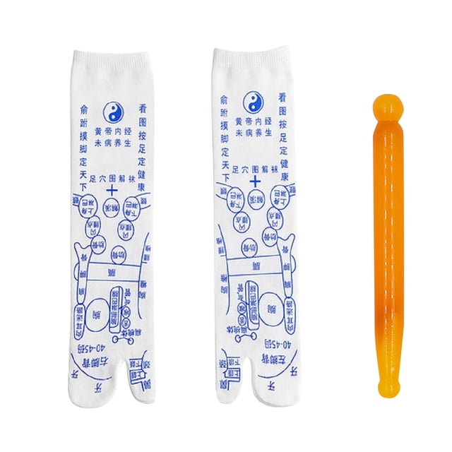 Weiqiqre Chaussettes de Compression en Cuivre pour Femmes et Hommes, Masseur de Pieds Carte des Points d'Acupression Chaussettes de Réflexologie Acupression