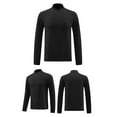 thumbnail image 2 of Fashion YLSDY Men's UPF 100+ Sun Shirt 1/4 Zip Up Long Sleeve Rash Guard Lightweight Hiking Workout Running Pullover Tops Outdoor Black XXXL, 2 of 6