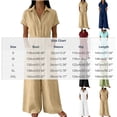 thumbnail image 4 of VBVC Women's Short Sleeve Wide Leg Jumpsuit , Belted Button Down Romper For Women , Ladies' Casual Shirt Style One Piece Outfit with Pockets,White,S-2XL, 4 of 7