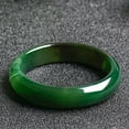 thumbnail image 3 of Keyboarant Dark Green Womens Jade Bangle Bracelet - Fashionable Accents For Any Occasion Bracelet For Women Bracelet Women As shown,1 diameter 56mm, 3 of 6