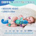 thumbnail image 4 of Ludolm Baby Musical Stuffed Animal Toy with Soft Sensory Rattles and Crinkle Newborn Plush Tummy Time Toys 6+ Months Old Baby Gift, Blue Chameleon 23 Inch (MMC-006), 4 of 8