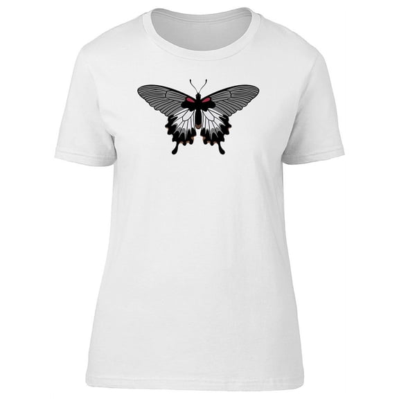 Cool Grunge Gray Butterfly T-Shirt Women -Image by Shutterstock, Female x-Large
