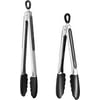 Cuisinart Set of Kitchen Tongs for Cooking or Grilling: Includes 9 and 12 Inch Stainless Steel, Heat Resistant Locking Tongs with Silicone Tips - Perfect for BBQ, Grill or Household Cooking - 2 Pack