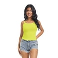 thumbnail image 3 of Women's Slim Fitted Spaghetti Strap Tank Top - Scoop Neck Sleeveless Basic Casual Tee, 3 of 5