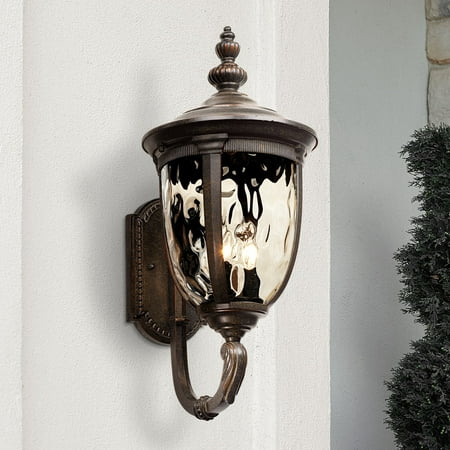 outdoor light timberland john bronze sconce bellagio fixture hammered glass patio deck porch aluminum european exterior decor