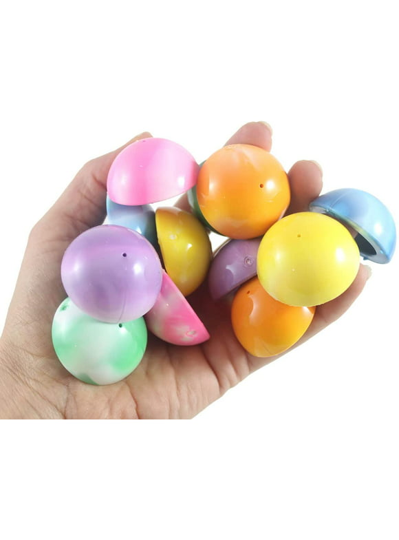 12 Large 1.5" Marble Poppers - Rubber Pop Up Toy - Pop and Drop - Turn Dome Inside Out & Watch it Fly - Fun Classic Retro Novelty Toy for Birthday Goodie Bags Prizes (1 Dozen)