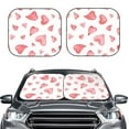 thumbnail image 2 of Haiem Pink Hearts Car Windshield Sun Shade (2 Pieces) Foldable Windshield Sun Shade Car Accessories for Truck SUV Pickup-Small, 2 of 7