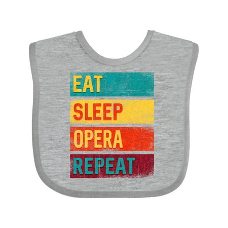 

Inktastic Music Eat Sleep Opera Repeat Gift Baby Boy or Baby Girl Bib
