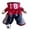 Red, variant on Dog Clothes, Soccer Jerseys and Funny Pet Costume with 3D Doll Design, Breathable Sports Apparel for Small to Medium Dogs, Red or Blue, Sizes S-XL