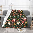 thumbnail image 2 of XMXT Throw Blanket, Fun Santa Socks Print Machine Washable Blankets for Sofa, 50 x 40 inches, 2 of 9