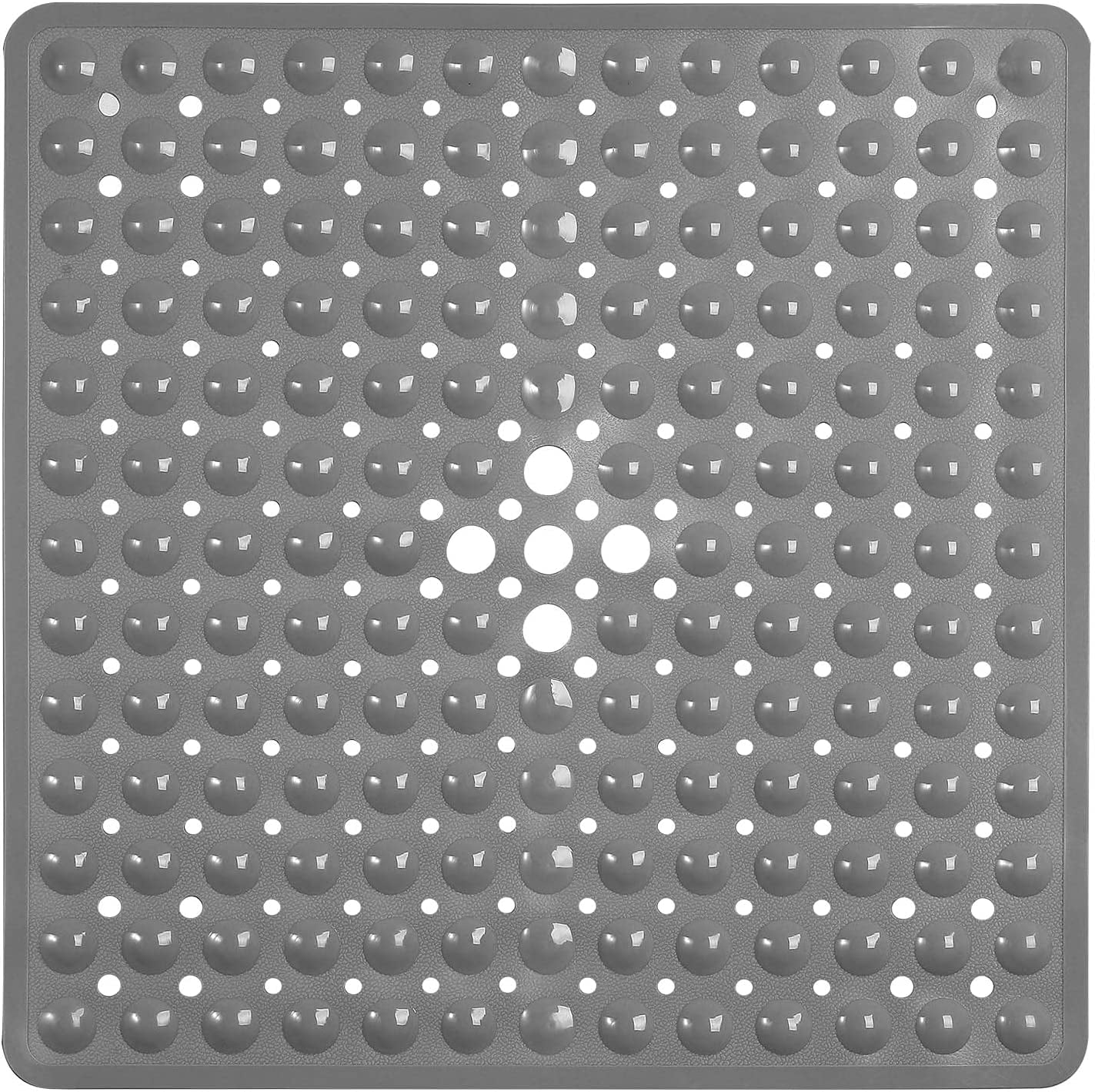 NonSlip Shower Mat with Hundreds of Suction Cups, 21 x 21 Inches
