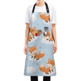 thumbnail image 5 of Cute Fox on Clouds Kitchen Apron with 2 Pockets Adjustable waterproof Cooking Aprons for Women Men Chef, 5 of 7