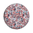 thumbnail image 4 of Spare Tire Cover, Paisley Print No.J95 Wheel Cover Tire Covers For Trailers Car Truck Camper Universal Tire Covering Fits Diameter14"-17", 4 of 4