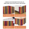 thumbnail image 6 of Mexican Stripes Bed Skirt Rainbow Colorful Stripes Gradient Bed Skirts California King Size 18 Inch Drop, Wrap Around Dust Ruffle&nbsp;Bedskirt with Adjustable Elastic Belt for Queen Size Beds, 6 of 7