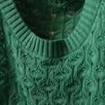 thumbnail image 6 of Delayuji Women's Knitted Sweater Vest Solid Color Hollow Pullover Vest Loose Casual Vest Womens Fashion Sweater Green, 6 of 6