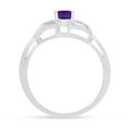 thumbnail image 5 of 10k White Gold Oval Amethyst And Diamond Ring, 5 of 6