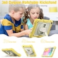 thumbnail image 6 of TECH CIRCLE Bumper Case for Samsung Galaxy Tab A7 (SM-T500) Tablet 10.4" 2020 Version, Shockproof Protective Cute Kids Case with Screen Protector & Hand Strap & Kickstand & Shoulder Strap, Yellow, 6 of 7