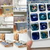 18Pcs Mosaic Stick Adhesive Tile Wall Peel Diy Kitchen Bathroom 3d Vinyl Wall Sticker