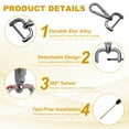 thumbnail image 3 of Uxcell Swivel Clasps Hook, ID Detachable Snap Hook with Screwdriver Black 1 Inch, 3 of 7