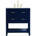 thumbnail image 4 of Elegant Kitchen and Bath 30 inch Single Bathroom Vanity in Blue, 4 of 15