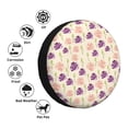 thumbnail image 5 of Rv Spare Tire Cover 15 inch - Purple Pink Carnations Flowers Tire Covers for Trailers, Adjustable Camper Spare Tire Cover, 5 of 7