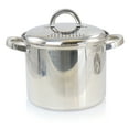 thumbnail image 2 of Oster Sangerfield 5-Quart Stainless Steel Pasta Pot Set with Strainer Lid and Steamer Basket - Durable, Polished Stainless Steel Construction, 2 of 3