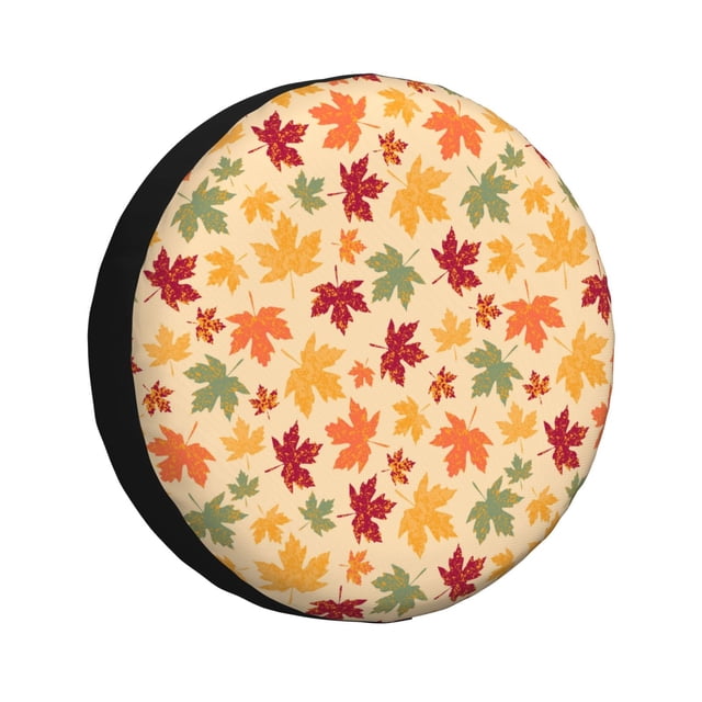 Balery Autumn Maple Leaves Cubiertas para Neumáticos - Protector Resistente para Neumáticos de Camioneta, SUV, Remolque, Camper y RV-17 inch