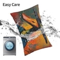 thumbnail image 5 of KLL Abstract Funny Duck Pillow Covers Envelope Closure,Super Soft and Cozy Fuzzy Fleece Pillow Case Cover (No pillow core） 14"x20", 5 of 5
