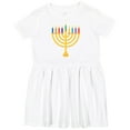 thumbnail image 3 of Inktastic Hanukkah Menorah Candles Girls Toddler Dress, 3 of 5