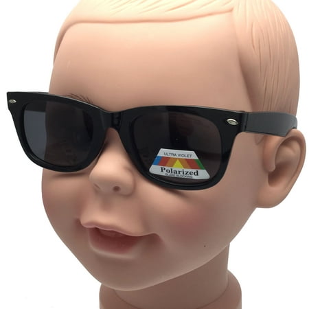 Polarized Kids Children Junior Sunglasses Small Face Retro Fishing Anti Glare, Black