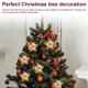 thumbnail image 5 of Worallymy Adornos para árboles de Navidad 6 piezas Poinsettia roja brillante, flores artificiales Poinsettia Decoraciones para árboles de Navidad Worallymy JD735795965, 5 of 7
