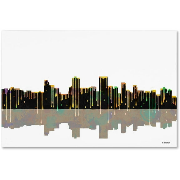 Trademark Fine Art "Anchorage Alaska Skyline 2" Canvas Art by Marlene Watson