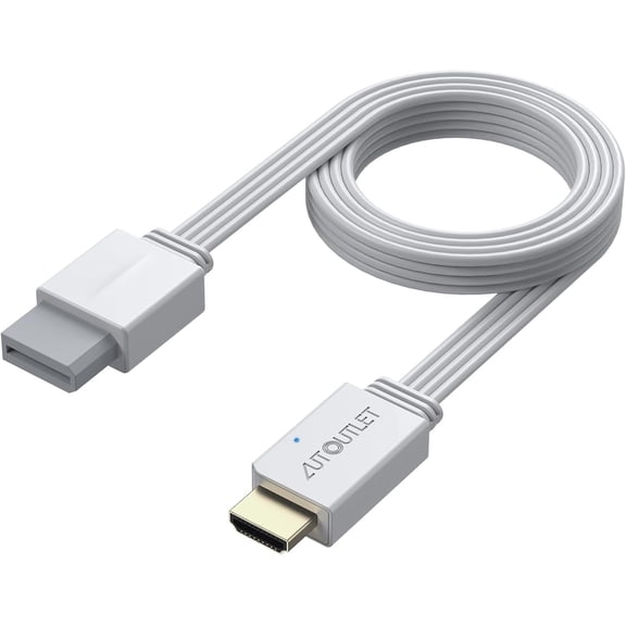 AUTOUTLET Wii to HDMI Converter 1080P with 5ft Cable - Full HD Output for Wii, Wii U, HDTV & Monitor (Supports All Display Modes)