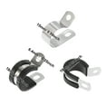 thumbnail image 5 of Unique Bargains Stainless Steel Cable Clamp Rubber Cushioned Metal Pipe Clamp Fastener for Car 10 Pcs 19*15mm 3/4inch, 5 of 6