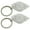 White, variant on sunsanly 2Pcs Mini LED Flashlights with Key Ring Compact Size Portable Battery Powered Outdoor Camping Bright Tiny Light Emergency Lamps