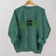 thumbnail image 5 of Tops de Cuello Redondo para las Mujeres Día de San Patricio Impreso Suéter de Manga Larga Invierno Suéter Casual, 5 of 6