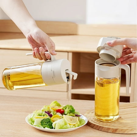 

Summer Deals Clearance 2025! Rvasteizo Home Kitchen Utensils Glass Oil Pot Kitchen Household Not Hanging Oil Large Capacity Oil Container Leak-proof Oil Bottle 580ml