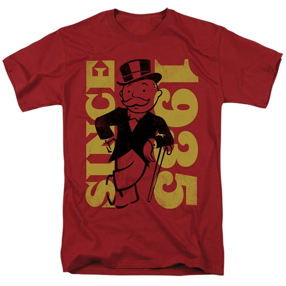 Monopoly Since 1935 S/S Adult 18/1 T-Shirt Cardinal