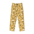 thumbnail image 6 of Uemuo Daisies Flowers Pattern Men's Wide Leg Palazzo Lounge Pants with Pockets Light Weight Loose Comfy Casual Pajama Pants-X-Large, 6 of 9