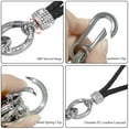 thumbnail image 4 of Bowling Shiny Rhinestone Keychain Set with Black Pom Pom Carabiner PU Leather Braided Keychain Accessories, Plush Ball Keychain and Keyrings Included, 4 of 6