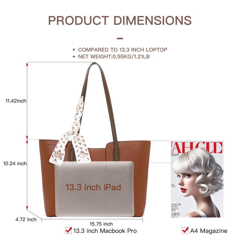 FALAN MULE Tote Bag for Women Large Commuting Shoulder Bag Top Handle Handbag