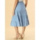 thumbnail image 5 of Falda larga Allegra K Azul L con Bolsillos Escalonados para Mujer, 5 of 6